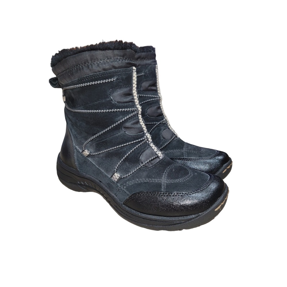 Baretraps Rusty Women's Black Leather Fur Lining Water Resistant Boots Sz 8.5 M